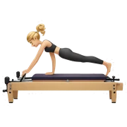 Pilates girl on reformer sticker