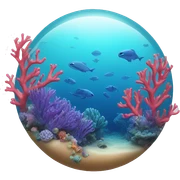 ocean with coral sticker