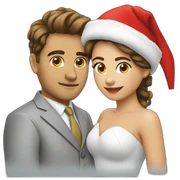 novios navidad sticker
