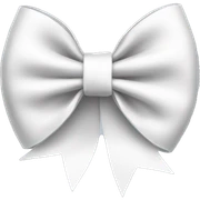 White bow  sticker