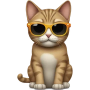 Cat with sunglasses sticker