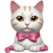 Gatita persa realista con cinta rosada como marie de los aristogatos  sticker
