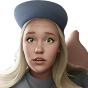 blonde girl in hat portrait sticker