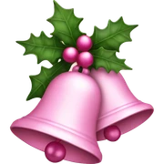 Light pink Christmas bells sticker