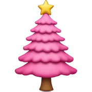 Pink Christmas tree  sticker