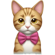 Cat with bow sticker