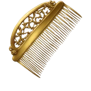 antique golden comb sticker