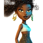 dark-skinned beauty in jewelry sticker