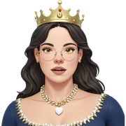 girl in snowy crown scene sticker
