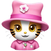 Hello kitty with hat sticker