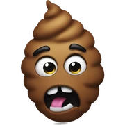Scary poop sticker