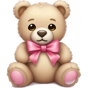 Cute teddy bear with a rosa bow  sticker