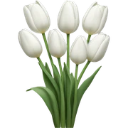 White tulips  sticker