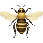 Beige bee sticker