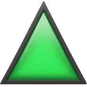 triangulo verde para  sticker