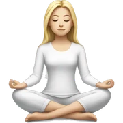White girl  meditating sticker