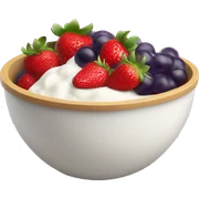 fruit yogurt bowl with strawberries and grapes sticker