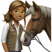 Girl with horse sticker