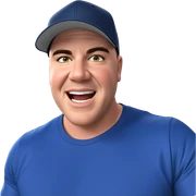 smiling boy in baseball cap sticker