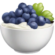 yoghurt bowl with grapes and blueberries sticker