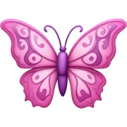 Pink butterfly sticker