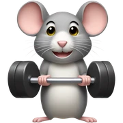 mouse lifting weights sticker