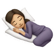 Brunette girl sleeping sticker