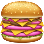Pink and gold cheeseburger  sticker