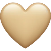 beige heart sticker