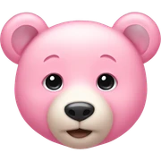 baby pink bear sticker