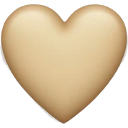 Beige heart  sticker