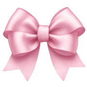 light pink ribbon bow sticker