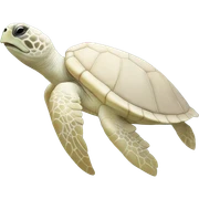 White Pastel sea turtle sticker