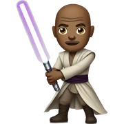 mace windu with purple light saber sticker