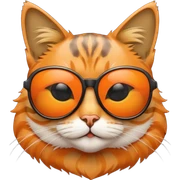 Cat with sunglasses sticker