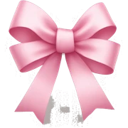 light pink ribbon bow sticker