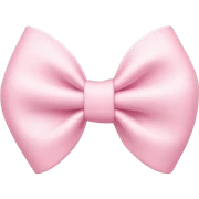 light pink bow on light pink bow sticker