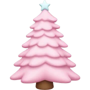 pastel pink christmas tree sticker
