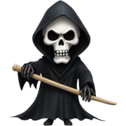 Grim reaper scary  sticker