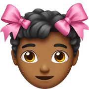 a pink bow sticker