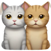 two tired cats  sticker