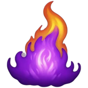 purple fire sticker