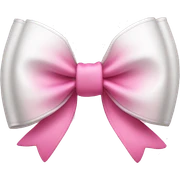 Pink and white bow sticker