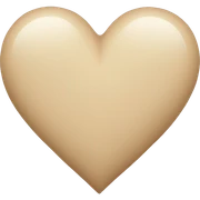 Beige heart sticker