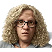 blonde boy with glasses portrait sticker