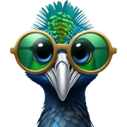 Peacocks with sunglasses  sticker