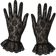 lace gloves in aristocrat goth style, black lace, elegant and delicate sticker