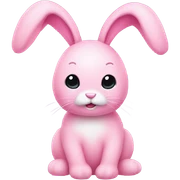 pink bunnny stuffed animal sticker