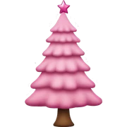 Pink Christmas tree sticker