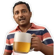 holding a mug of beer sticker
